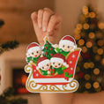 Load image into Gallery viewer, Personalized Family of 4 Sleigh Ornament | Custom Names & Year