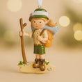 Load image into Gallery viewer, Personalized Girl Scout Ornament | Custom Hiking Scout Christmas Decor | Outdoor Camper Holiday Keepsake