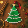 Load image into Gallery viewer, Decorative Christmas tree ornament with a star on a wooden surface with cinnamon sticks and oranges.