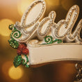 Load image into Gallery viewer, Personalized Godchild Christmas Ornament | Custom Name and Year Cross Keepsake | Religious Present
