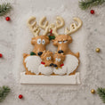 Load image into Gallery viewer, Family of 4 Reindeer Ornament | Personalized Christmas Gift | Custom Names Holiday Decor | Winter Keepsake