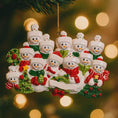 Load image into Gallery viewer, Snowman Family of 12 Christmas Ornament | Personalized Names and Year | Winter Tree Decor Keepsake