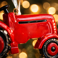 Load image into Gallery viewer, Red Tractor Personalized Ornament | Farmer Raised 3D Christmas Ornament