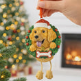 Load image into Gallery viewer, Golden Retriever Wreath Decor | Personalized Dog Name and Year | Christmas Pet Keepsake | Retriever Gift