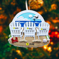 Load image into Gallery viewer, Personalized Beach Family of 3 Ornament | Coastal Christmas Gift