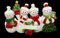 Load image into Gallery viewer, Family of 4 Snowman Ornament | Personalized Christmas Gift | Custom Names Holiday Decor | Winter Keepsake