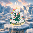 Load image into Gallery viewer, Decorative ornament with polar bears on a background of icy water and mountains