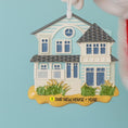 Load image into Gallery viewer, Decorative house ornament with 'Our New House + Year' text on a blue background