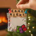 Load image into Gallery viewer, Personalized Board Game Night Christmas Ornament | Gamer Friends Raised 3D Ornament
