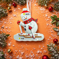 Load image into Gallery viewer, Personalized Snowman Ski Ornament | Custom Name and Year | Snowman Gift | Raised 3D Details