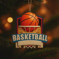 Load image into Gallery viewer, Personalized Basketball Christmas Ornament | Sports Fan Gift | 3D Raised Ornament