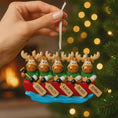 Load image into Gallery viewer, Personalized Moose Family Ornament | Canoe Christmas Tree Decor