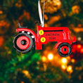Load image into Gallery viewer, Red Tractor Personalized Ornament | Farmer Raised 3D Christmas Ornament
