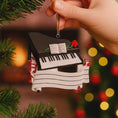Load image into Gallery viewer, Personalized Grand Piano Christmas Ornament | Music Teacher Gift | Raised 3D Ornament