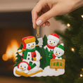 Load image into Gallery viewer, Personalized Snowman Family of 4 Ornament | Farm Fresh Theme, Custom Names