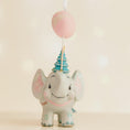 Load image into Gallery viewer, Baby’s First Christmas Elephant Ornament | Pink Balloon Christmas Keepsake | Personalized 3D Decor