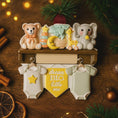 Load image into Gallery viewer, Decorative baby shower ornament with teddy bear, elephant, and giraffe figurines on a shelf with 'dream BIG little one' sign.