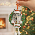 Load image into Gallery viewer, Purebred Siberian Husky Wreath | Personalized Name and Year | Custom Pet Keepsake | Dog Lover Decor