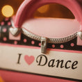 Load image into Gallery viewer, Bracelet on a pink and black polka dot box with 'I ❤️ Dance' text
