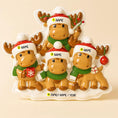 Load image into Gallery viewer, Family of 4 Reindeer Ornament | Personalized Christmas Gift | Custom Names Holiday Decor | Winter Keepsake