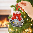 Load image into Gallery viewer, Christmas ornament with two lobsters and text 'YOU'RE MY RIDE OR DIE' on a decorated tree.