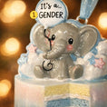 Load image into Gallery viewer, Decorative elephant ornament with 'It's a 1 GENDER' text on a blurred background