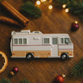 Load image into Gallery viewer, Toy RV on a wooden surface with Christmas decorations