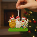 Load image into Gallery viewer, Personalized Chicken 3 Family Ornament | Farmhouse Christmas Decor