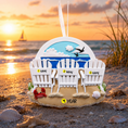 Load image into Gallery viewer, Personalized Beach Family of 3 Ornament | Coastal Christmas Gift