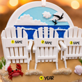 Load image into Gallery viewer, Personalized Beach Family of 3 Ornament | Coastal Christmas Gift