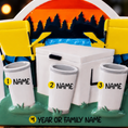Load image into Gallery viewer, Personalized Family of 3 Camping Ice Bucket Ornament | Outdoor Christmas Decor