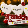 Load image into Gallery viewer, 4 Grandchildren Christmas Ornament | Personalized Grandkids Ornament | Custom Names & Year | Gift for Grandparents