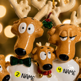 Load image into Gallery viewer, Family of 5 Reindeer Christmas Ornament | Personalized Snow Family Decor | Custom Names Year Holiday Keepsake
