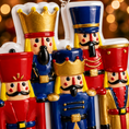 Load image into Gallery viewer, Family of 5 Nutcracker Ornament | Personalized Name Ornament | Handwritten Custom Design | Holiday Mantel Decoration