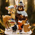 Load image into Gallery viewer, Personalized Family of 3 Woodland Ornament | Custom Christmas Tree Decor