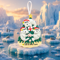 Load image into Gallery viewer, Personalized Family of 3 Seal Christmas Ornament | Custom Names