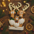 Load image into Gallery viewer, Family of 3 Reindeer Ornament | Personalized Christmas Gift | Custom Names Holiday Decor | Winter Keepsake