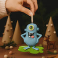 Load image into Gallery viewer, Personalized Blue Monster Christmas Ornament | Custom Name & Year