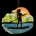 Load image into Gallery viewer, Stand Up Paddleboard Ornament for Women | Custom SUP Christmas Gift | Paddleboarding Outdoor Water Sport