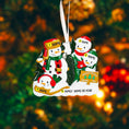 Load image into Gallery viewer, Personalized Snowman Family of 4 Ornament | Farm Fresh Theme, Custom Names