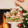 Load image into Gallery viewer, Family of 4 Reindeer Ornament | Personalized Christmas Gift | Custom Names Holiday Decor | Winter Keepsake