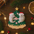 Load image into Gallery viewer, Personalized Manatee Family Couple Ornament | Coastal Christmas Keepsake | Raised 3D Ornament