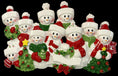 Load image into Gallery viewer, Snowman Family of 10 Christmas Ornament | Personalized Names and Year | Winter Tree Decor Keepsake