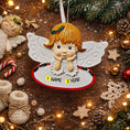 Load image into Gallery viewer, Personalized Lost Daughter Memorial Ornament | Guardian Angel Christmas Keepsake | Raised 3D Ornament