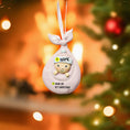 Load image into Gallery viewer, Personalized Christmas ornament with baby design against a festive background