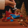 Load image into Gallery viewer, Personalized Superhero Boy Ornament