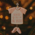 Load image into Gallery viewer, Personalized Big Sister Ornament | Pink Shirt & Shoes Keepsake
