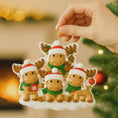 Load image into Gallery viewer, Family of 4 Reindeer Ornament | Personalized Christmas Gift | Custom Names Holiday Decor | Winter Keepsake
