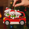 Load image into Gallery viewer, Personalized 3 Family Ornament Polar Bear| Personalized Christmas Keepsake