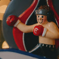 Load image into Gallery viewer, Decorative figurine of a boxer with red gloves and black headgear.